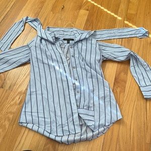 Banana Republic Button Down Blouse with Tie Around Neck